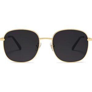 Sojos Sunglasses Women Grey  Classic Trendy Square Cute Big Frame Gold Shades